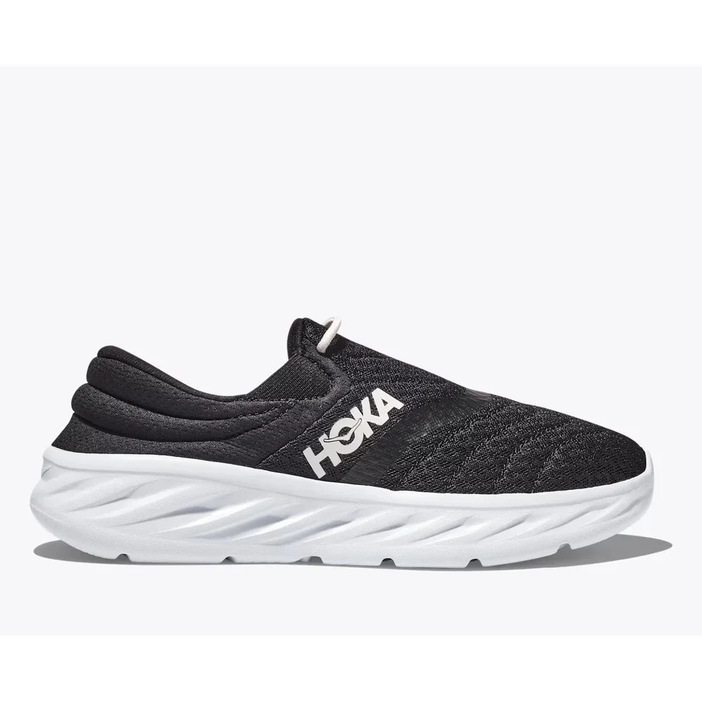 Hoka One One Ora Recovery 2 Shoes Womens Size 8 Black/White Comfort NEW